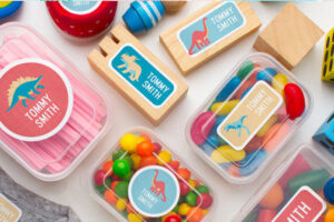 11 étiquettes nominatives enfants pour fournitures scolaires
