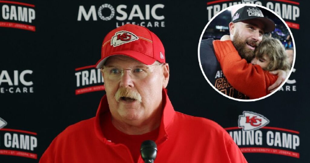 L'entraîneur des Chiefs dit que Taylor Swift n'est pas un « problème » pour Travis