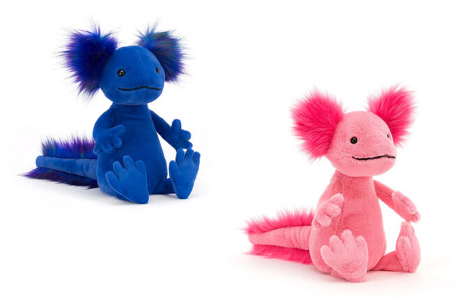 Jouets Jellycat Axolotl en bleu et rose