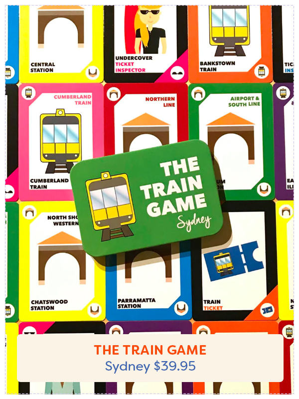 Le jeu de cartes The Train Game version Sydney
