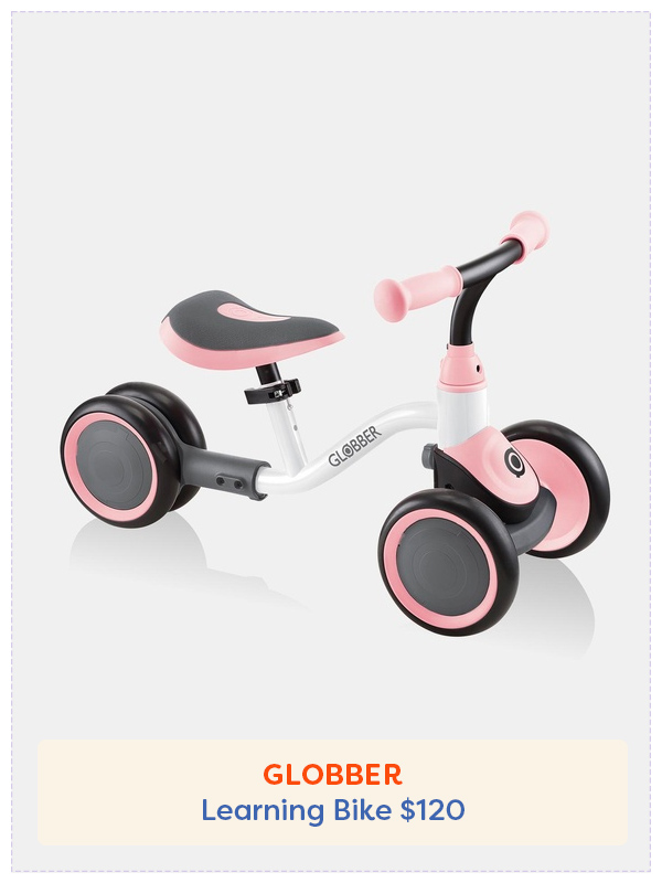 Le vélo d'apprentissage Globber en rose et noir