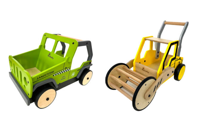 Les Riababy Cargo Walkers dans Sandstorm et Road Roller