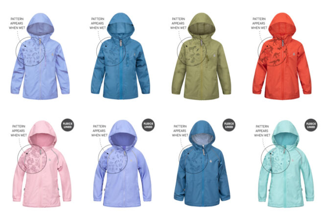 Vestes de pluie thermiques à couleurs changeantes dans la gamme de couleurs 2023