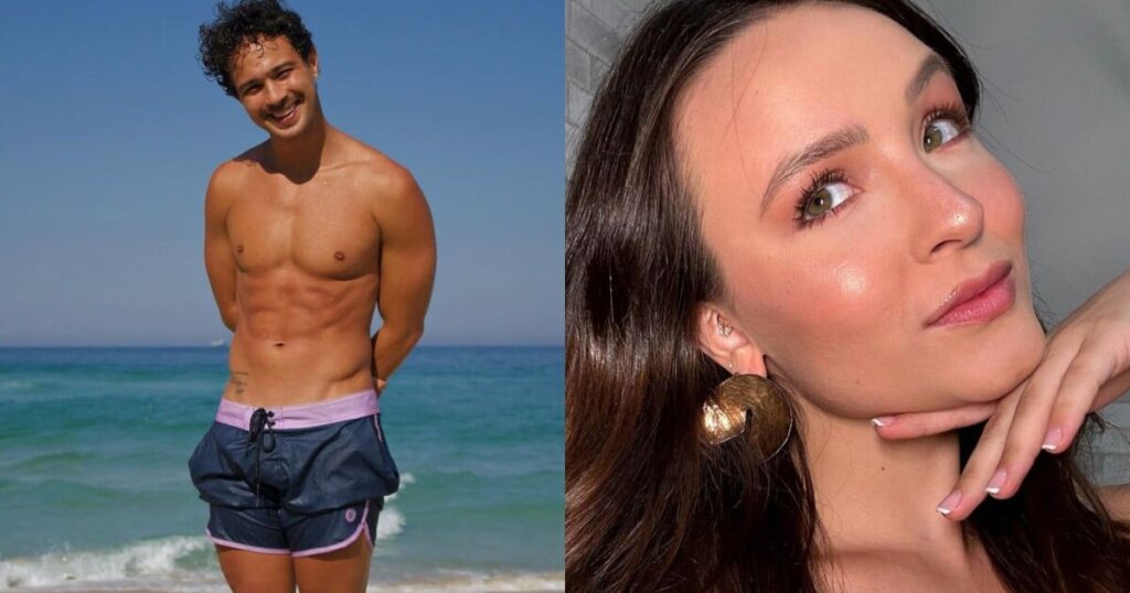 C'est tellement chaud! André Luiz Frambach exhibe des abdominaux en pack de six sur la plage et se fait "chanter" par Larissa Manoela : "Un paysage comme ça..."