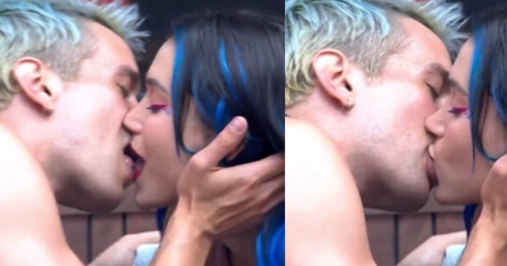 Couple officiel ! Après avoir flirté et "bitoca", Unna X et Matheus Torres partagent un baiser au cinéma dans "Estrela da Casa"