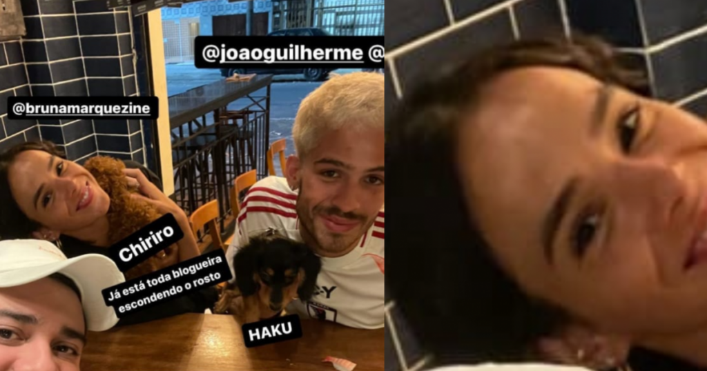 De retour au Brésil, Bruna Marquezine et João Guilherme emmènent leurs enfants à quatre pattes dans un restaurant de Rio et prennent une jolie photo !