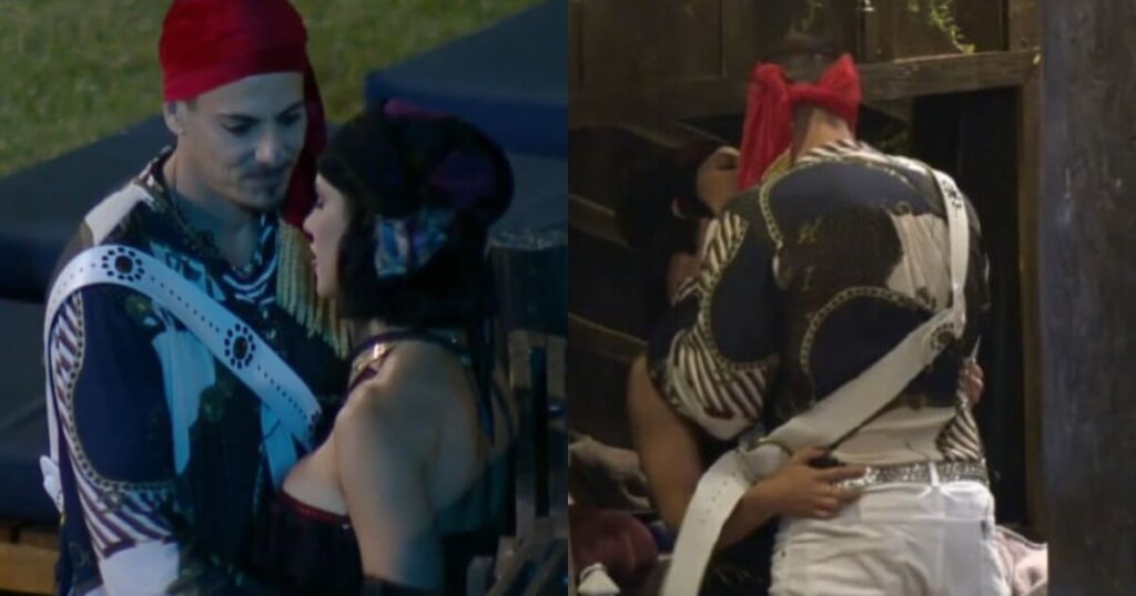 Gros bisous sur 'A Fazenda 16' ! Après bien des bêtises, Larissa Tomásia et Sacha Bali s'adonnent à une romance lors d'une fête