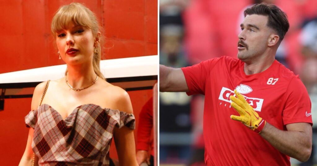 Taylor Swift et Travis Kelce s'embrassent devant leurs pères