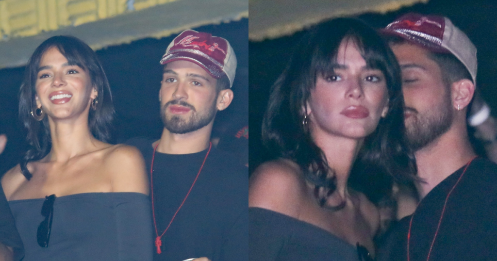 Bruna Marquezine et João Guilherme s'embrassent beaucoup lors d'un concert avec une chanteuse qui est la marraine des « enfants » du couple. Des photos !