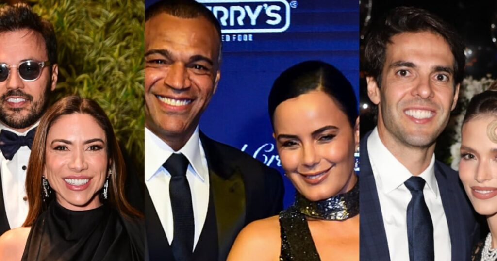 Plus de 10 couples ! Denilson, Patricia Abravanel, Kaká et d'autres personnalités emmènent leurs pairs à la vente aux enchères de Ronaldo Fenômeno. Photos
