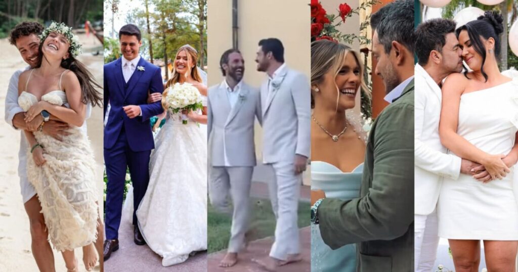 Vous vous mariez ? Rétrospective des mariages de célébrités en 2024 : guirlande, robes de luxe et plus encore en 25 photos pour vous inspirer dès maintenant !