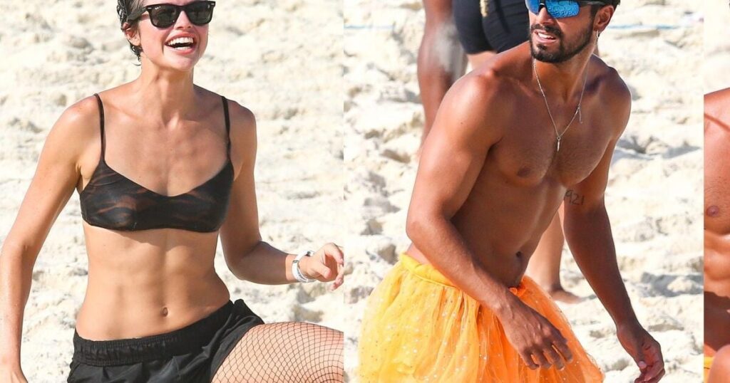 Rodrigo Simas et Agatha Moreira, la Luma de 'Mania de Você', secouez une formation sur la plage avec un costume de carnaval