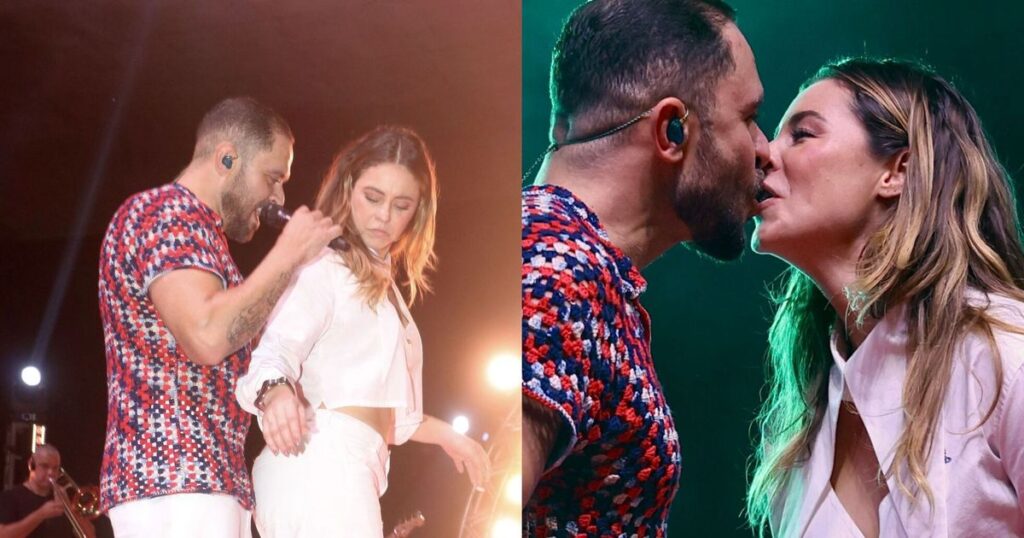 Climat chaud! De l'extérieur, Paolla Oliveira danse et étoile en échange de caresses avec Diogo Nogueira sur scène