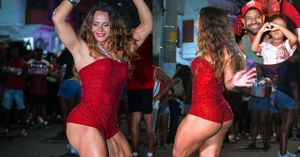 "Elle a le corps de Gracyanne" : Viviane Araújo impressionne avec ses jambes musclées lors des répétitions du Carnaval 2026, mais le fils de l'artiste vole la vedette