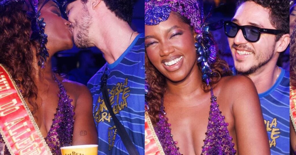 Quel baiser ! Iza et João Vitor Silva, acteurs de "Agent secret" et "Sítio do Picapau Amarelo", sont plongés dans une ambiance romantique ; photo!