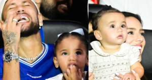 Papa de l'année ? Neymar ferme le cirque pour profiter de la soirée avec Bruna Biancardi et ses filles, Mavie et Mel - avec le droit de monter sur scène et tout !