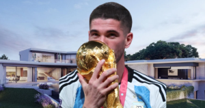 Ni Messi ni Maradona : le joueur argentin appelé pour la Coupe du monde 2026 et fiancé à une ancienne actrice de Disney possède un manoir sur un terrain de 2 660 m² avec cinéma, jacuzzi, salle de fête et piscine à débordement, d'une valeur de 35 millions de reais
