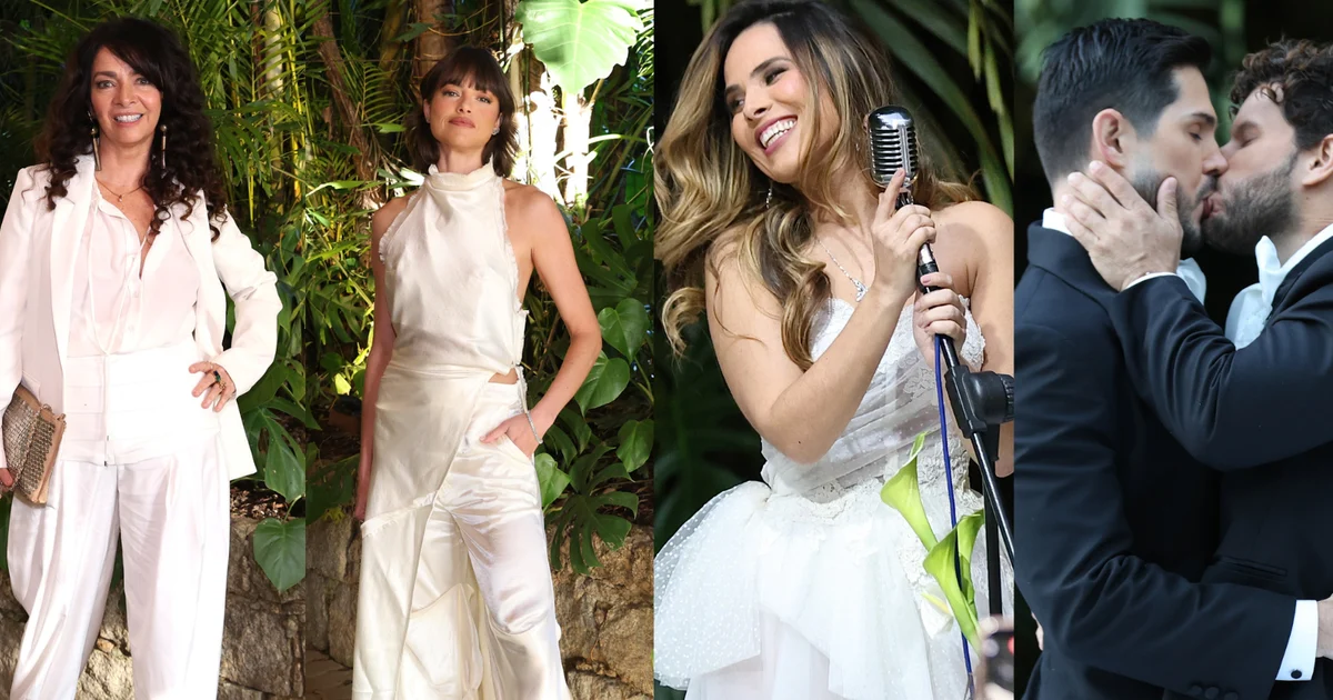 Robe en tulle de Wanessa Camargo, soie d'Agatha Moreira et plus encore : la célébrité regarde le mariage d'Igor Cosso avec Heron Leal