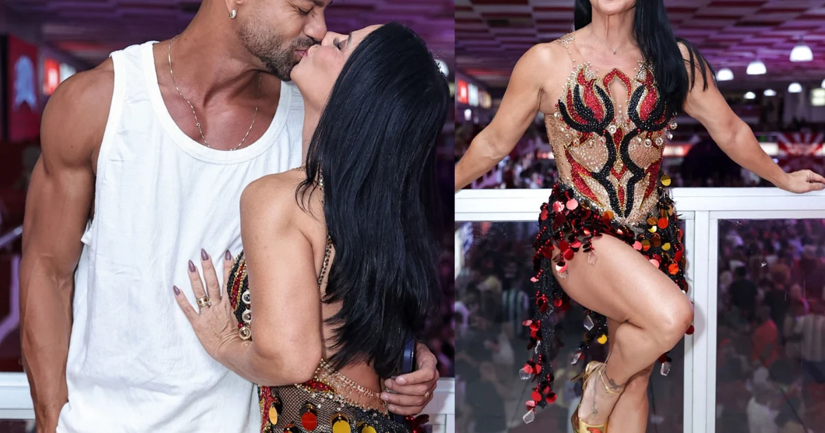 Diva fait comme ça ! A 51 ans, Viviane Araújo exhibe des jambes toniques au look perlé, danse BEAUCOUP à Salgueiro et échange des baisers avec son mari ; photo!